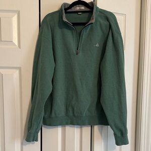 Peter Millar Forest Green Zip-Up Sweater